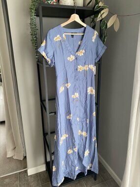 NWT Volcom Button Front Floral Maxi Dress